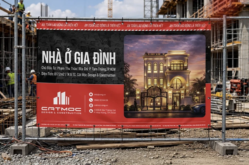 Bảng hiệu công trình nhà ở gia đình