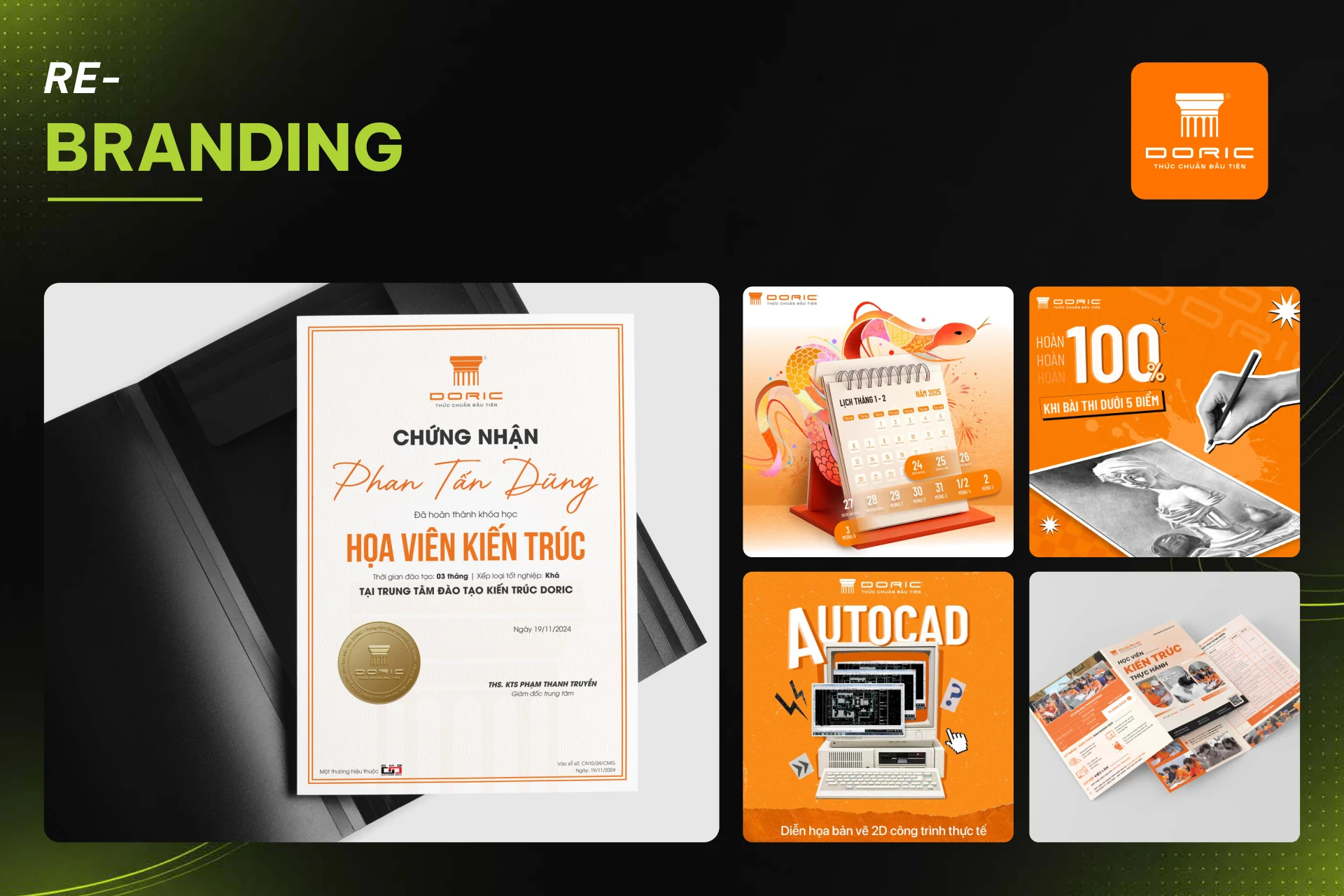 Chứng nhận, voucher và ấn phẩm truyền thông Doric